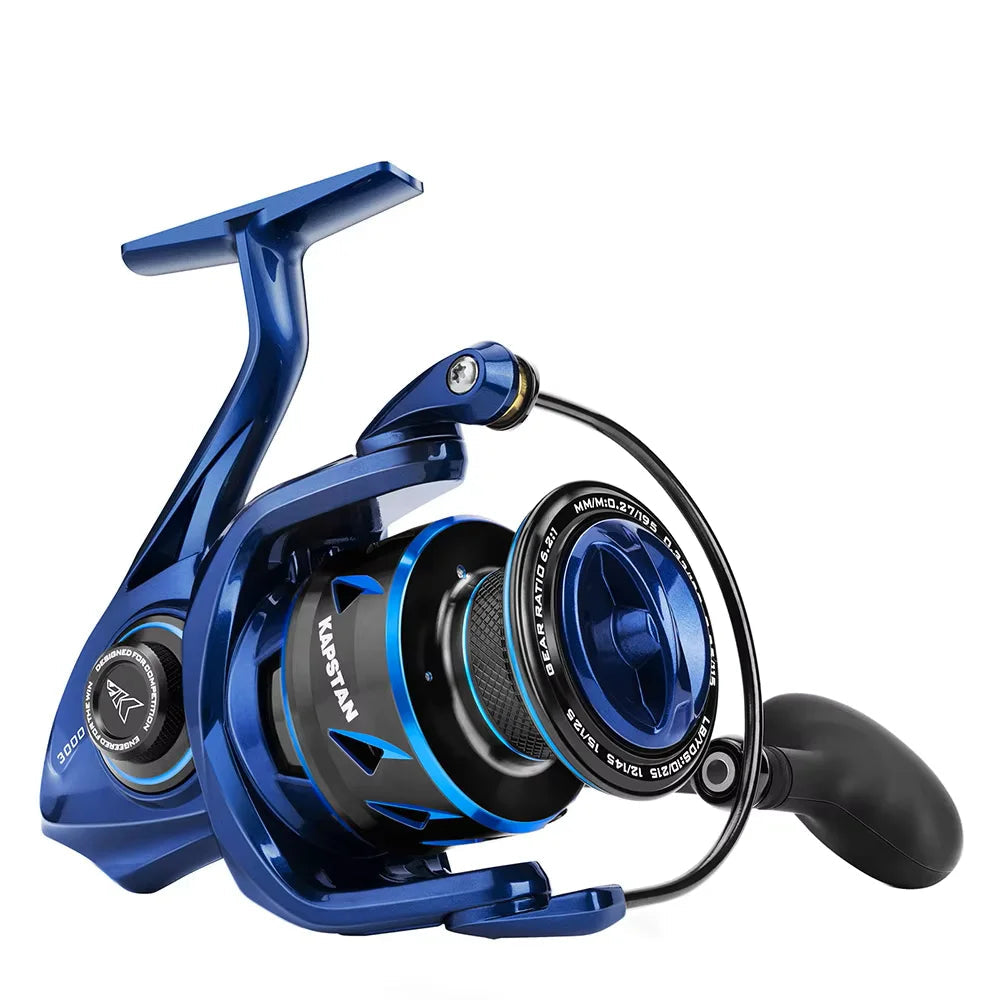 KAPSTAN SE spinning reel with carbon fibre frame and CNC aluminium rotor for smooth high-drag performance