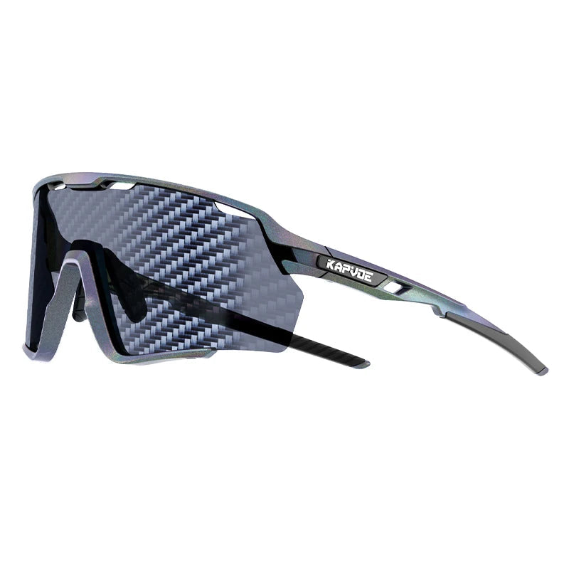 KAPVOE carbon fibre finish nano-tech performance sunglasses with aerodynamic sport frame design