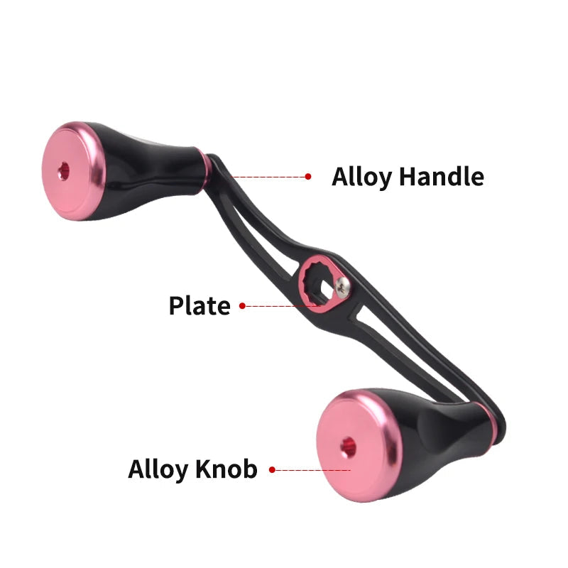 KAWA aluminium double handle mounted on baitcasting reel showing ergonomic fit and smooth control