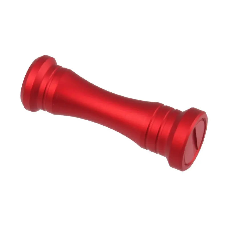 Red KAWA aluminium reel stand for SHIMANO and DAIWA spinning and baitcasting reels, durable and lightweight design