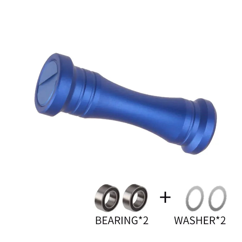 Blue KAWA aluminium reel stand set with bearings and washers, ideal for SHIMANO and DAIWA S/D reels