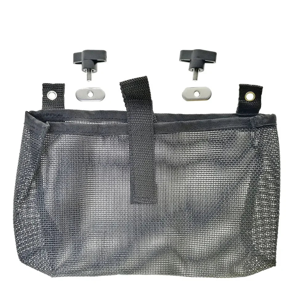Kayak mesh storage bag rear mounting straps