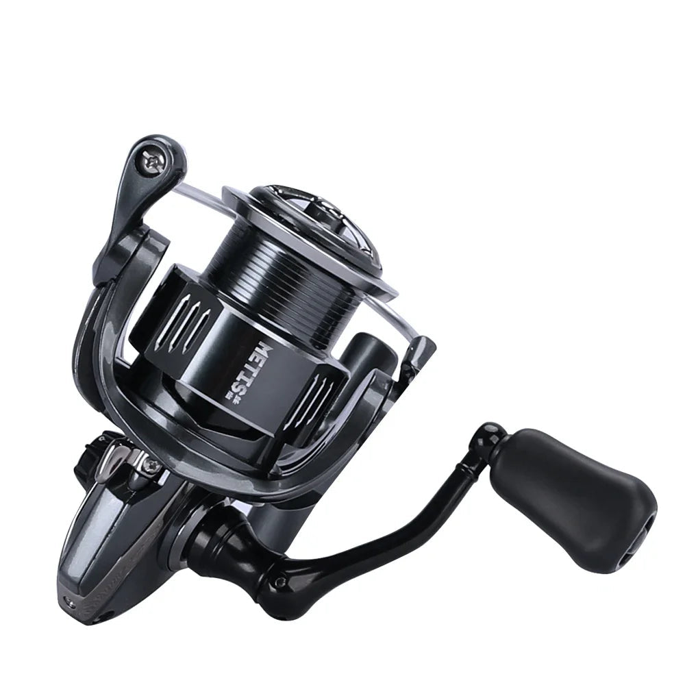METIS spinning reel with aluminium body, precision drag system, and ergonomic handle for smooth casting control