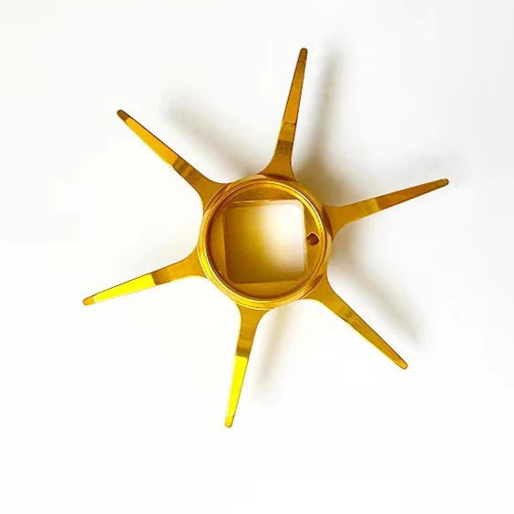 Gold RUKE aluminium reel wrench tool for baitcasting reel maintenance and precision fitting