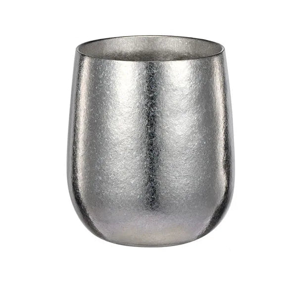 Silver titanium cup upright product display