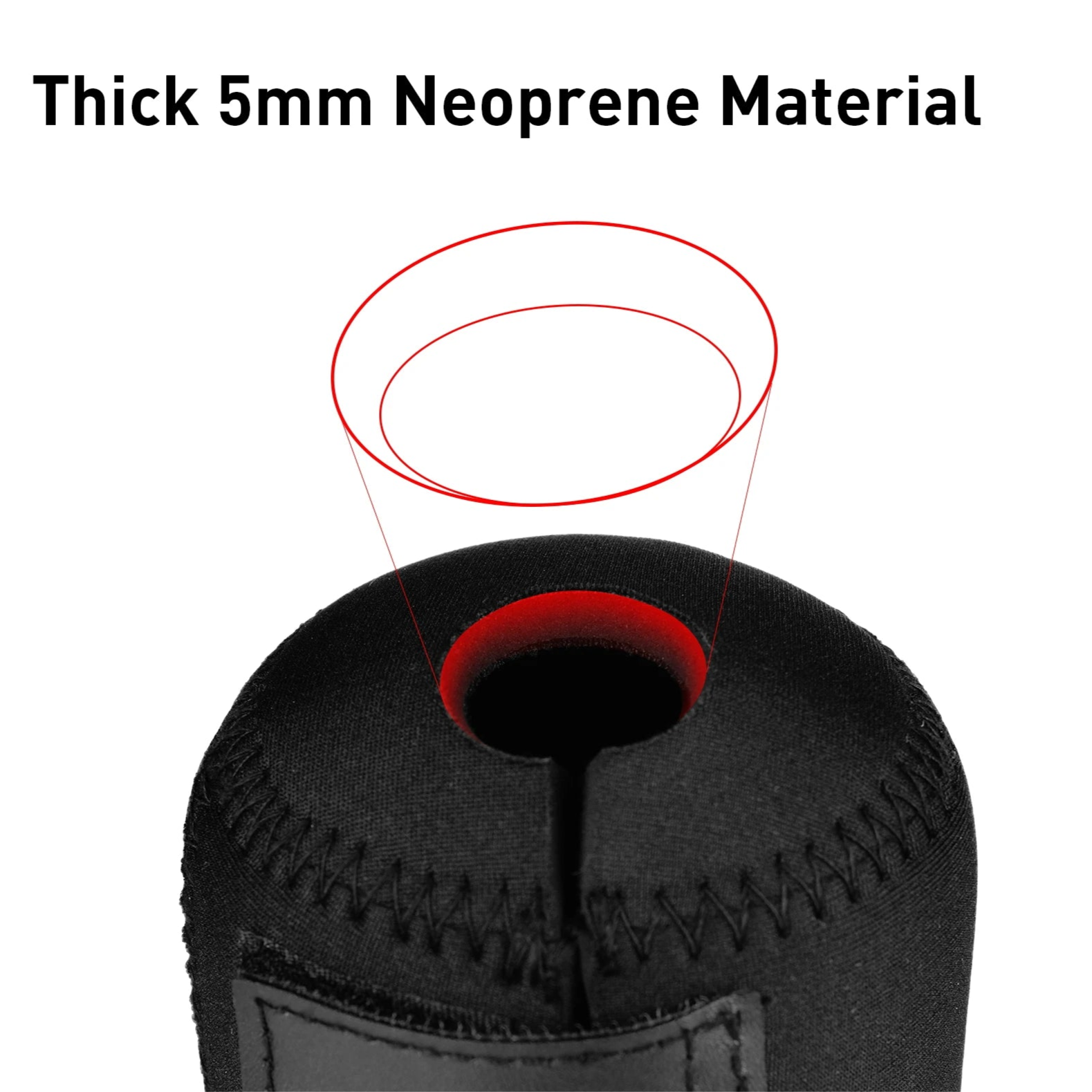 Black EVA spinning reel case exterior views