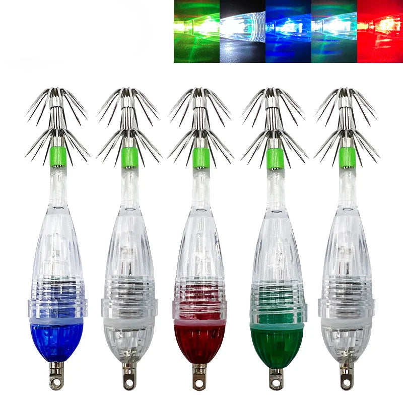 LED Squid jig with double hook