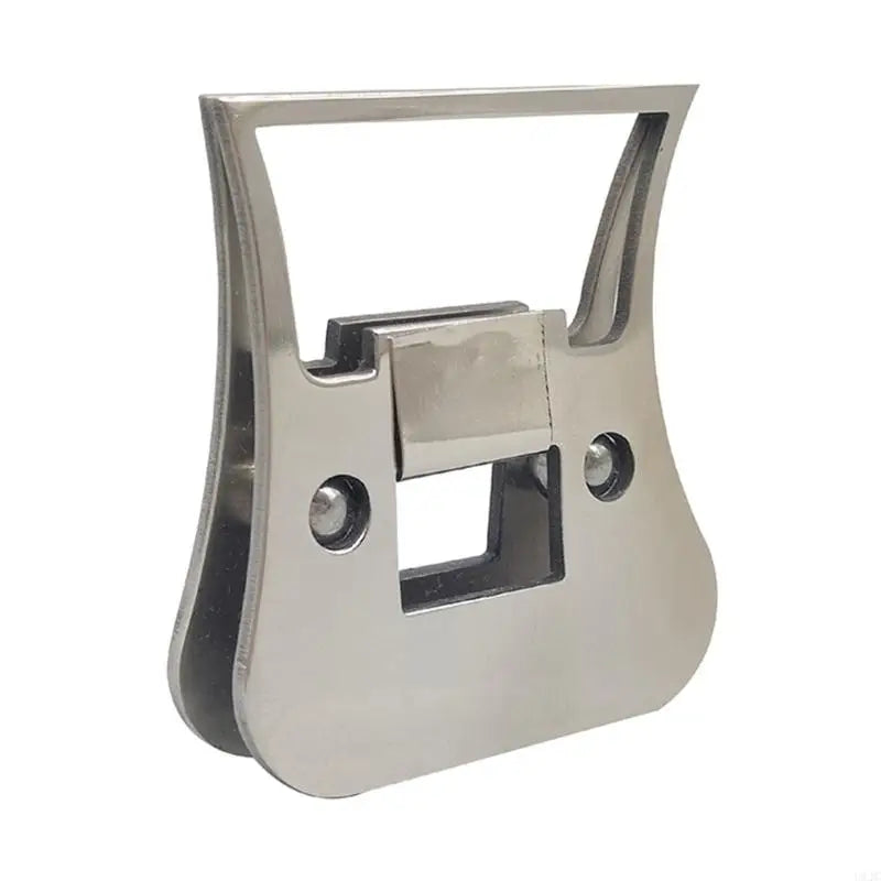 Stainless steel fly tying hackle clamp tool for precise feather control in fly tying