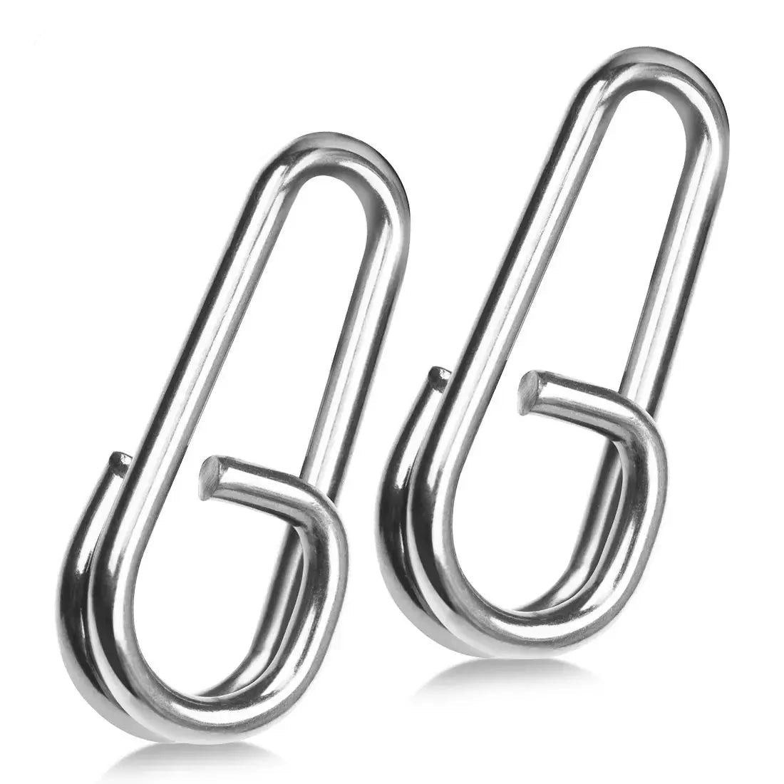 Stainless steel quick lock fishing snap connectors for lure rigs