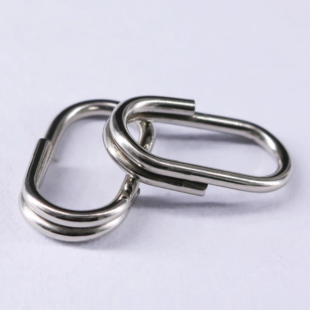 Stainless steel fishing split rings for lure and hook connections