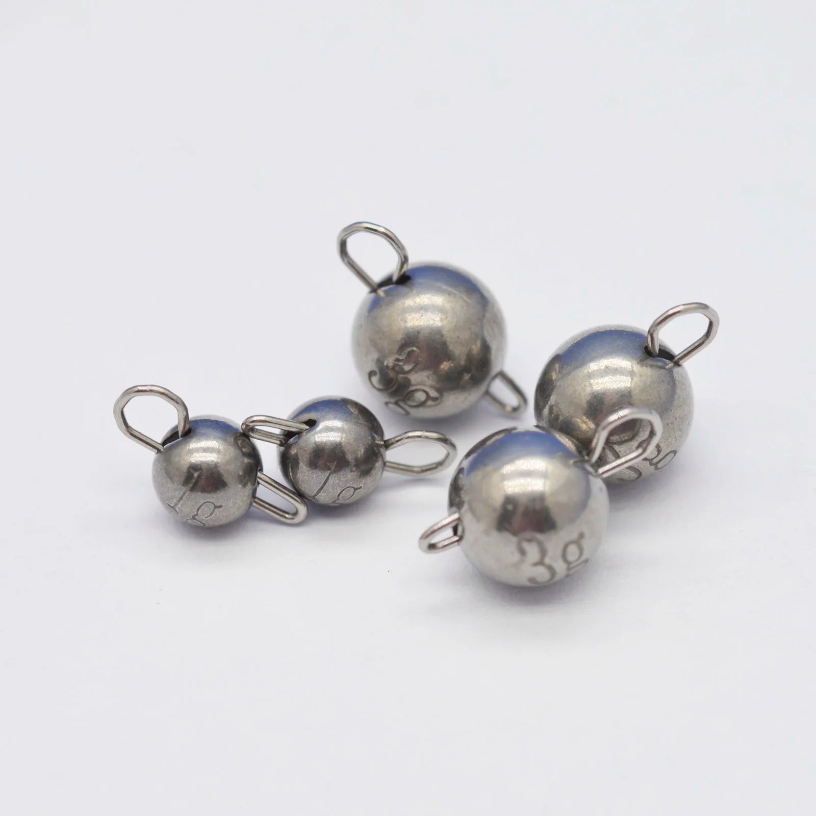 Tungsten Cheburashka sinkers in 9 g to 30 g weights