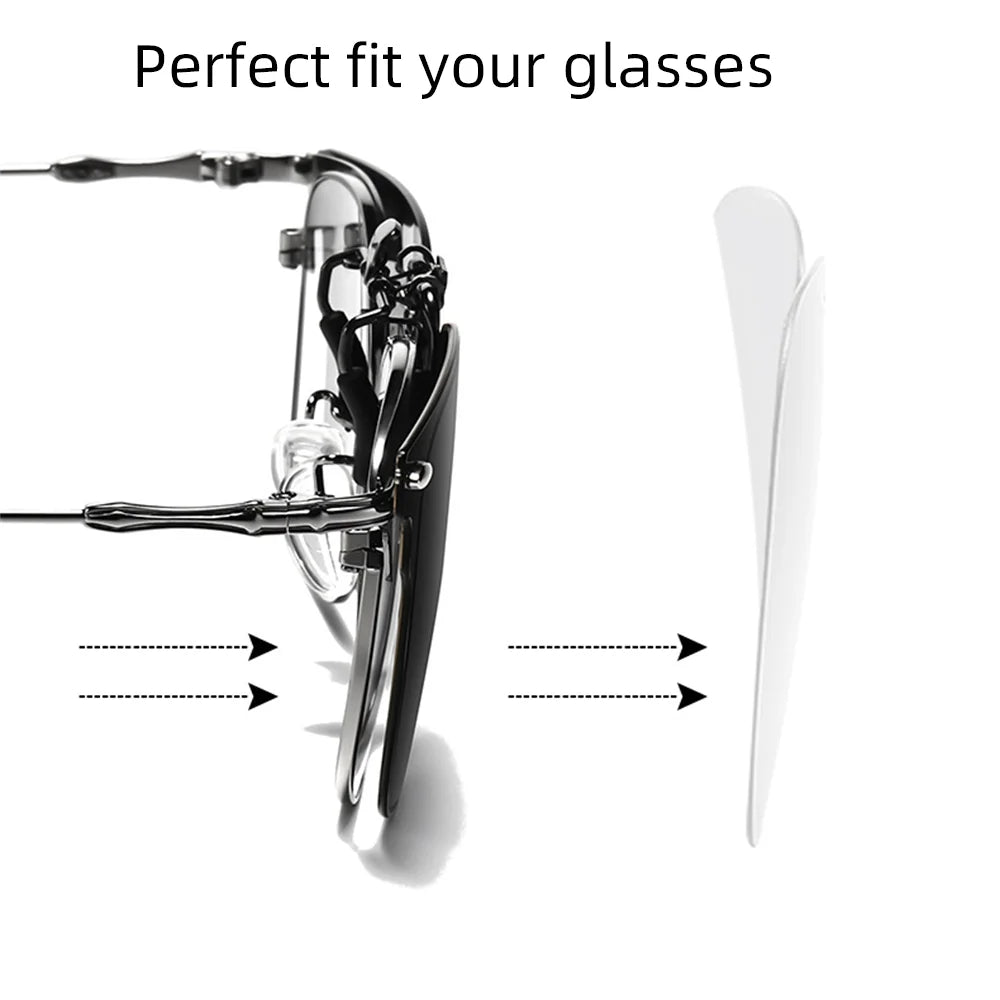 VIVIBEE V6007 clip-on sunglasses showing attachment design for fitting securely over prescription eyewear
