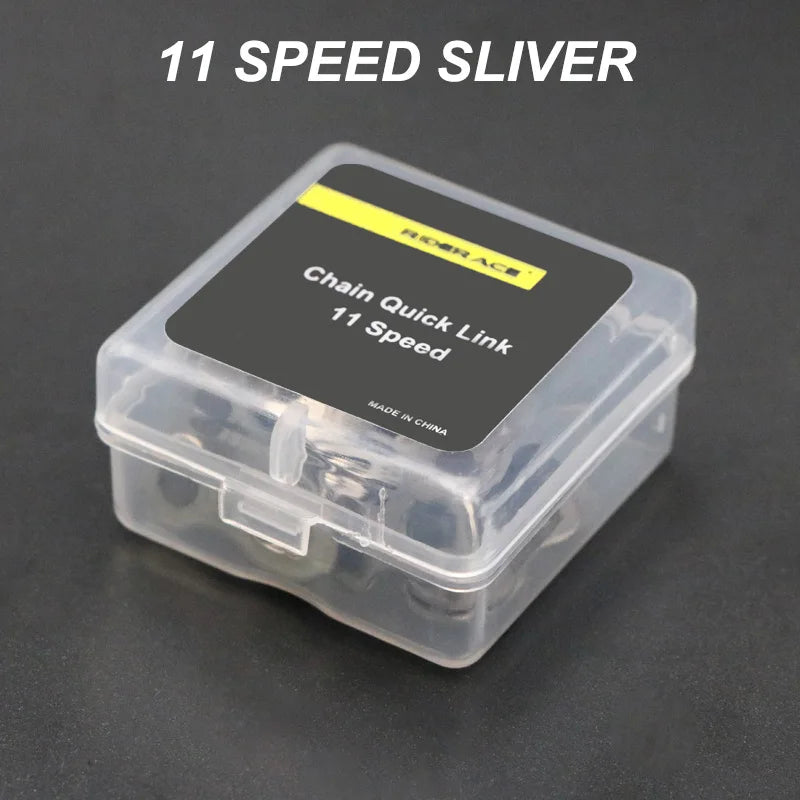 11 speed silver bicycle chain master links in compact case