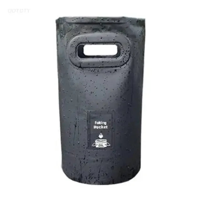 Foldable standing bucket 20L black