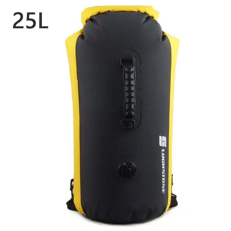 25 litre inflatable waterproof dry bag black