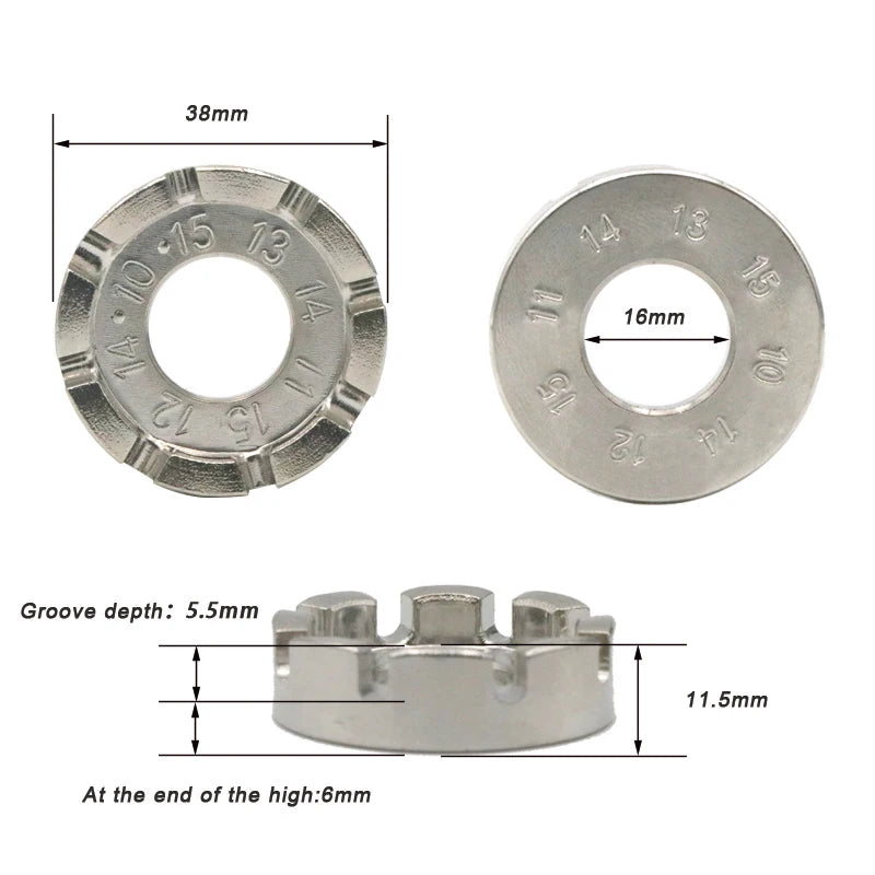 8 way spoke wrench dimensions and measurements