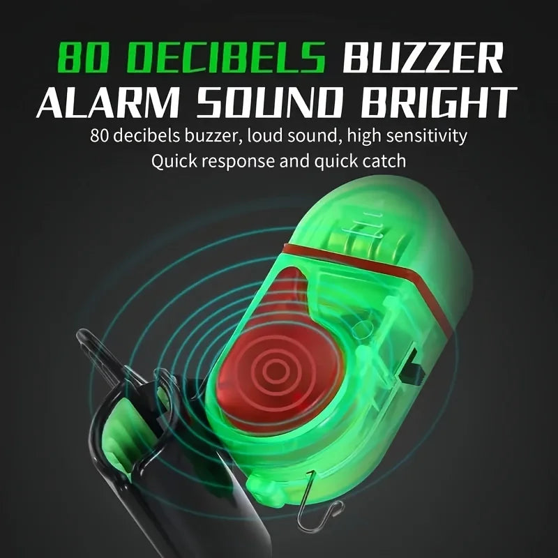 80 decibel fishing bite alarm buzzer with bright LED indicator