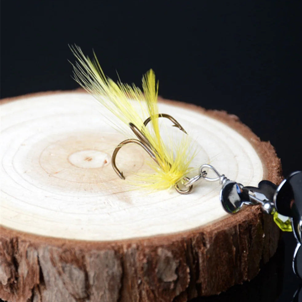 FLYSAND Rotating Spinner Sequins Fishing Lure 10g/7cm – Wobbler Bait for Bass, Trout, Perch & Pike