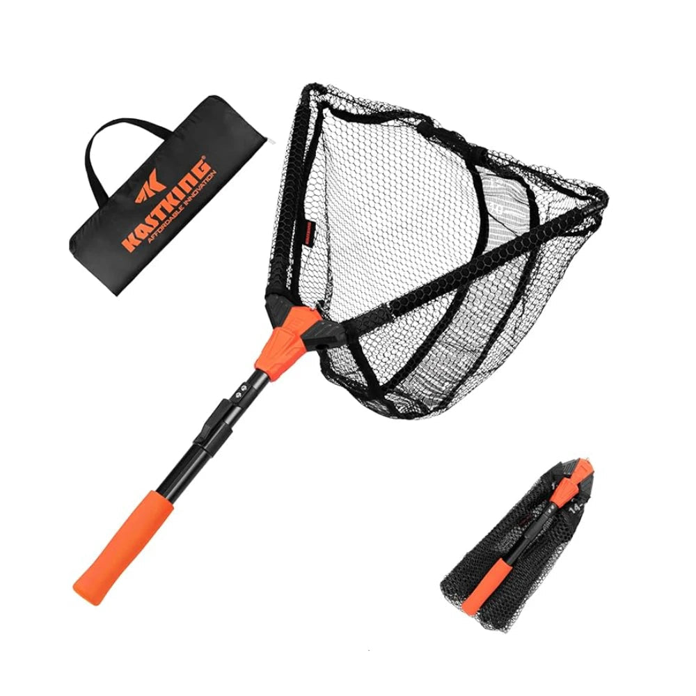 Floating Foldable Landing Net – With Scale & EVA Handle