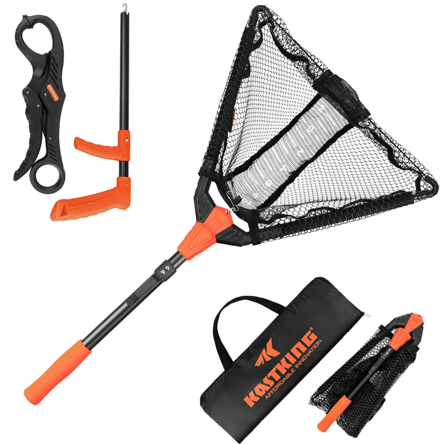 Floating Foldable Landing Net – With Scale & EVA Handle