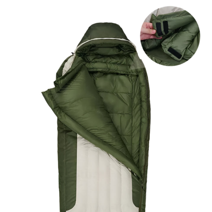 NATUREHIKE Snow Melting Down Sleeping Bag – Winter Mummy Sleeping Bag with Down & Cotton Filling