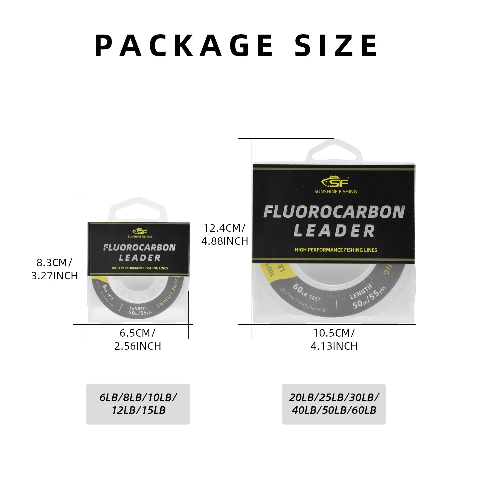 SF 100% Pure Fluorocarbon Fishing Line – Invisible, Shock-Resistant & Fast Sinking