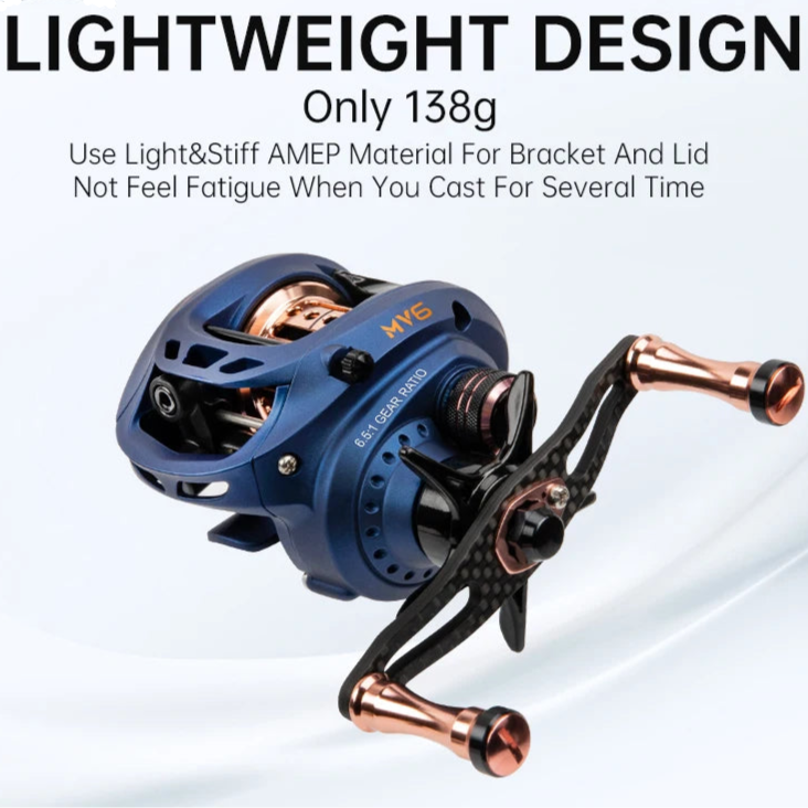 Ultralight BFS Baitcasting Reel – 138g, 6.5:1, 5KG Drag
