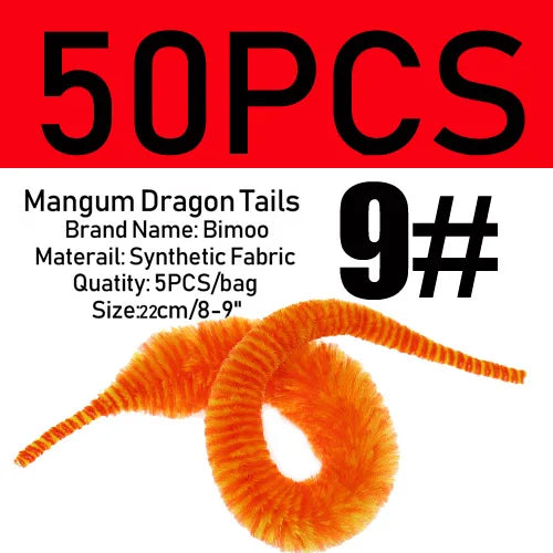 Mangum Dragon Tails 22cm – 50PCS Wiggle Fly Tying Tails