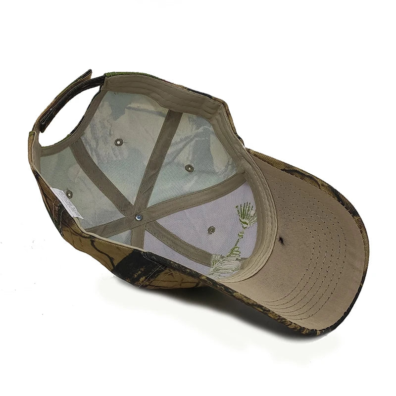 Embroidered Fish Bone Camo Cap – Adjustable Outdoor Hat