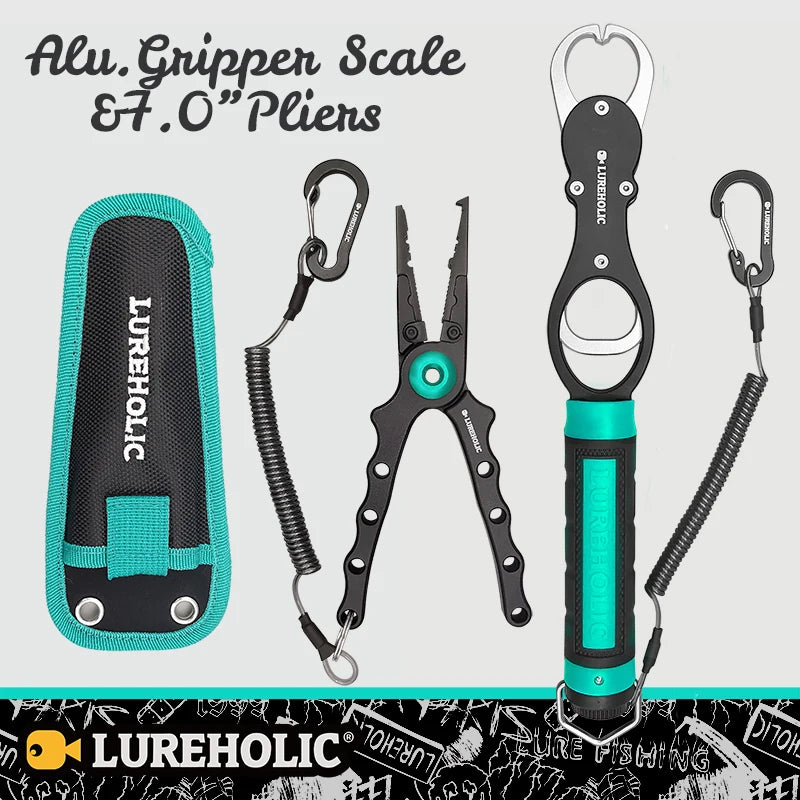 Aluminium Fishing Pliers and Fish Grip Combo for Hook Control