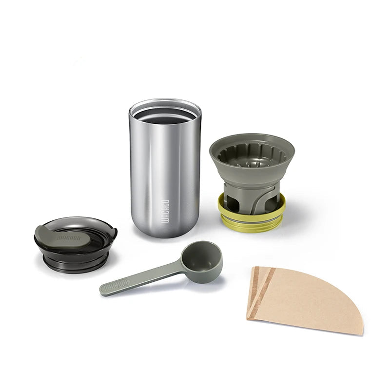 Cuppamoka – Portable Pour-Over Coffee Maker with Stainless Steel Mug & Filters