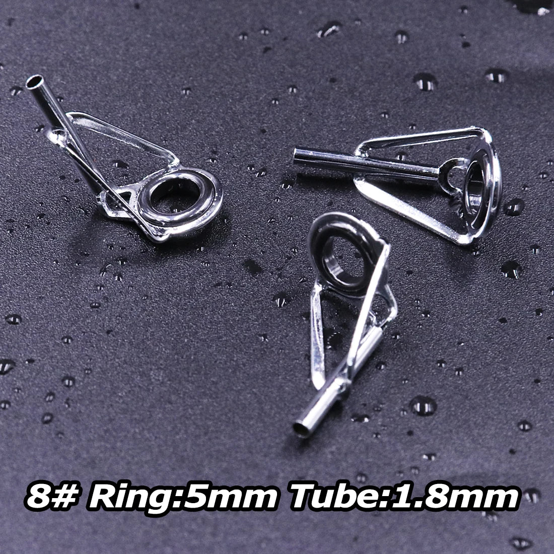 5PCS Stainless Steel Rod Tip Repair Kit with Ceramic Rings