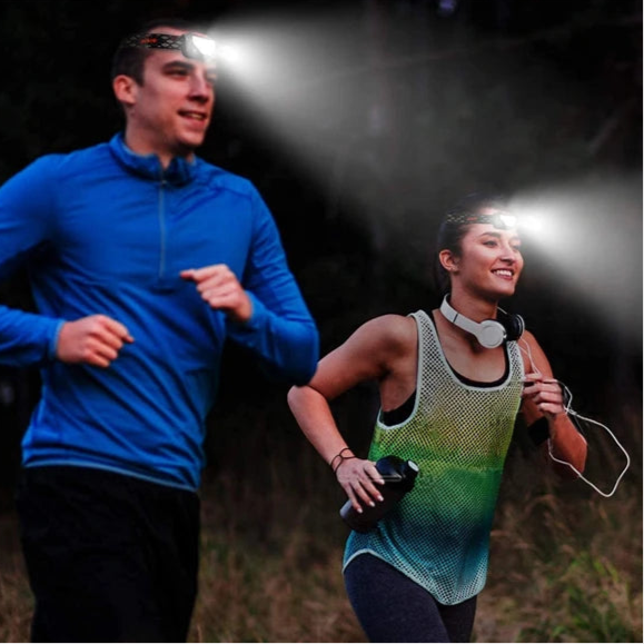 8-Mode Motion Sensor Headlamp – USB Rechargeable & Waterproof