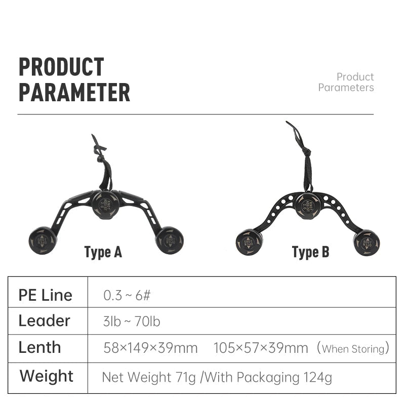 LEYDUN Knotter Tool for GT FG PR Knots – Compact Line Leader Connection Tool for Fishing