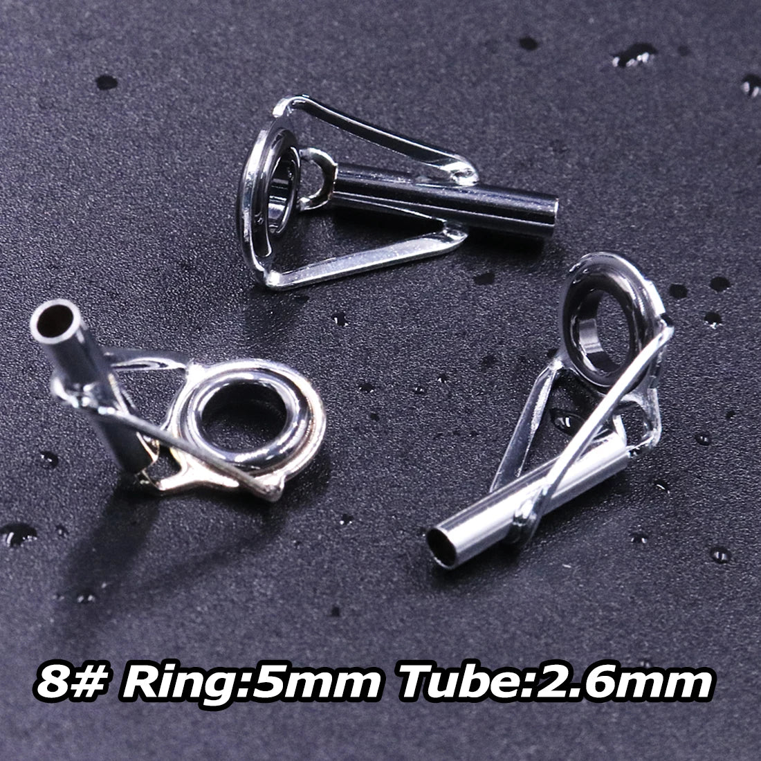 5PCS Stainless Steel Rod Tip Repair Kit with Ceramic Rings