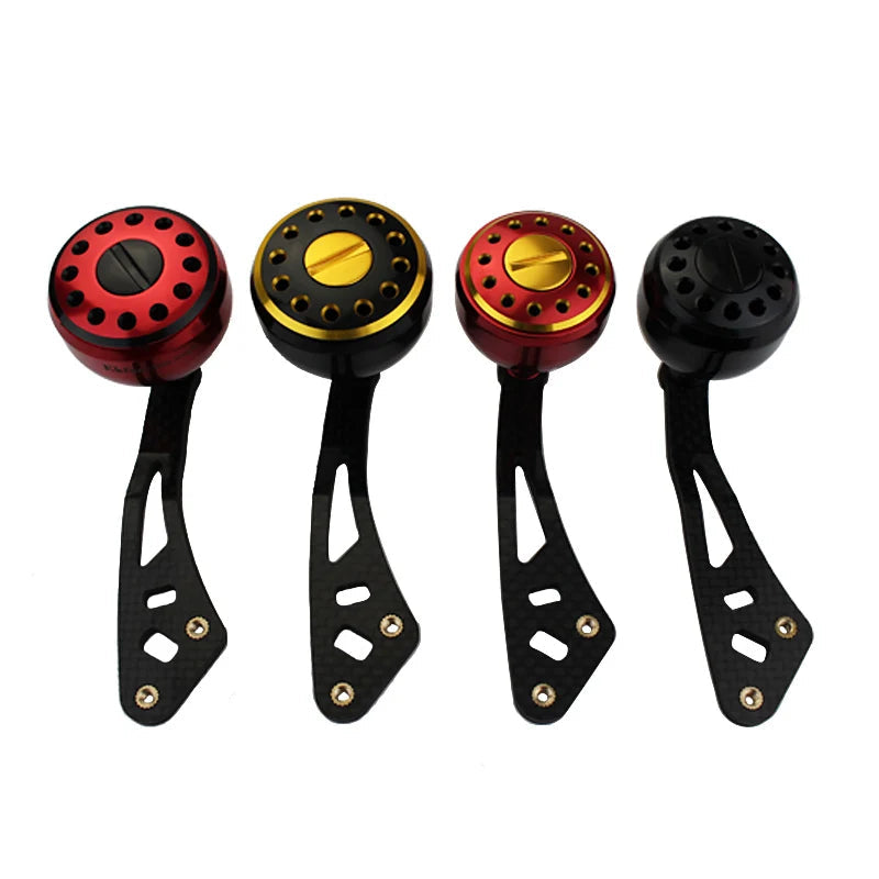 Carbon Fibre Reel Handle with Metal Knob – 9CM for Baitcasting Reels