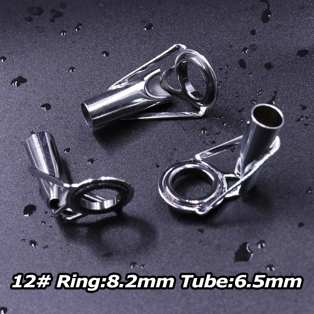 5PCS Stainless Steel Rod Tip Repair Kit with Ceramic Rings