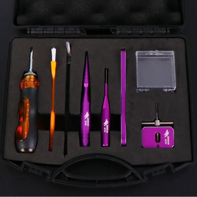 DIY Baitcasting Reel Repair Kit with Tools, Pullers & Storage Box