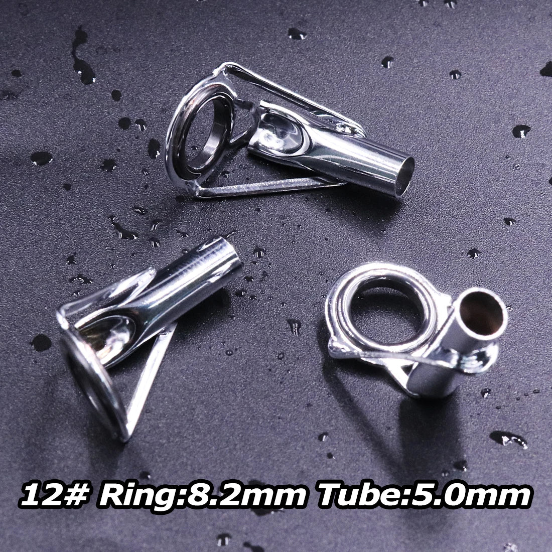 5PCS Stainless Steel Rod Tip Repair Kit with Ceramic Rings