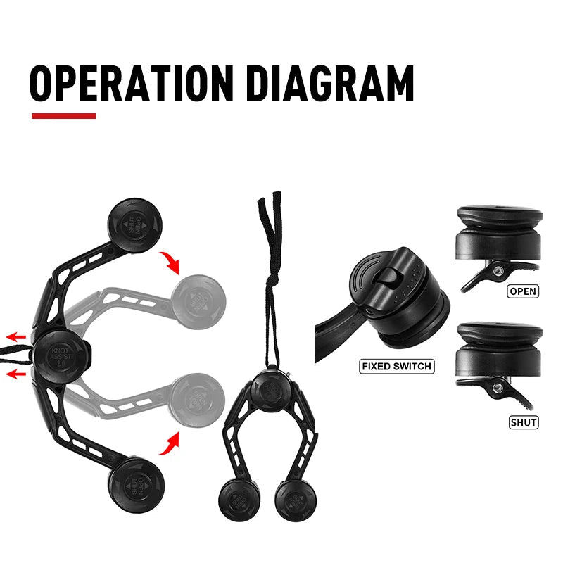 LEYDUN Knotter Tool for GT FG PR Knots – Compact Line Leader Connection Tool for Fishing