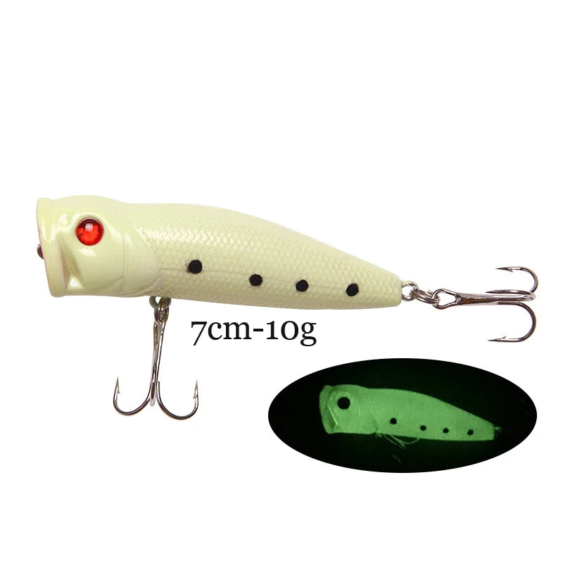 Luminous Crankbait Minnow Bait with 3D Eyes for Freshwater & Saltwater