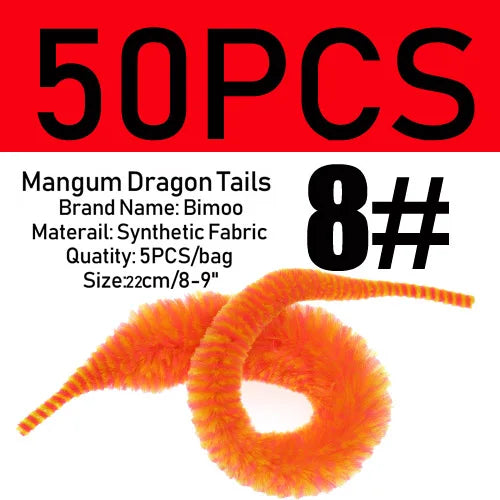 Mangum Dragon Tails 22cm – 50PCS Wiggle Fly Tying Tails