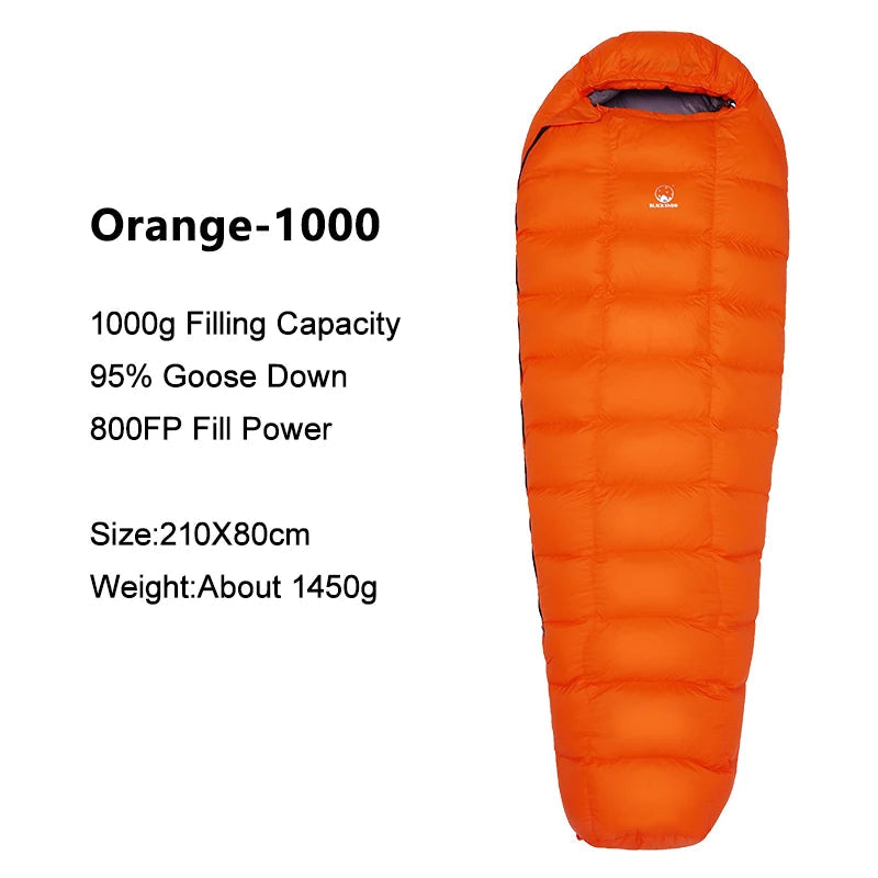 BLACK SNOW High Quality Goose Down Sleeping Bag – Premium Outdoor Camping & Hiking Gear