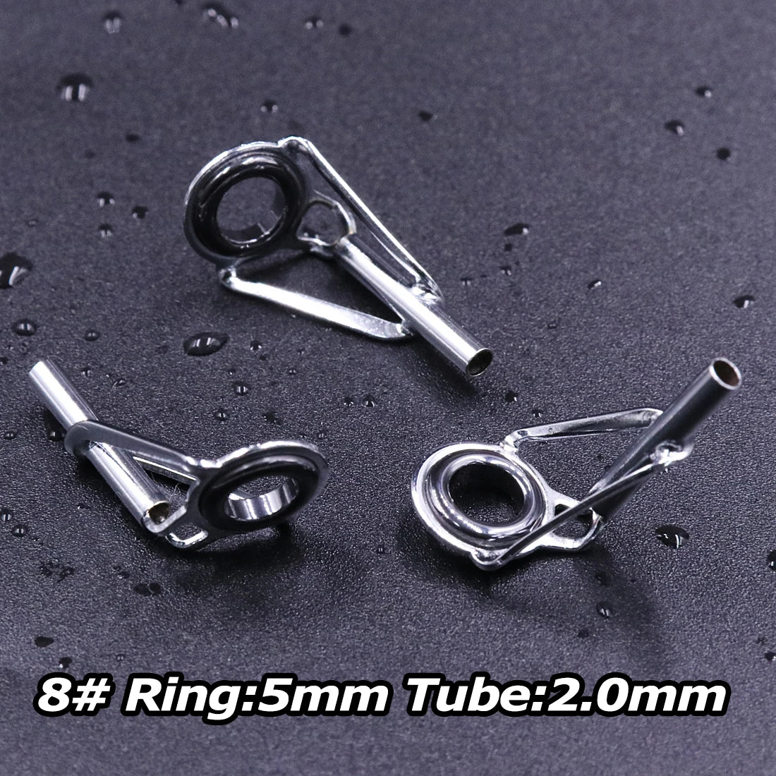 5PCS Stainless Steel Rod Tip Repair Kit with Ceramic Rings