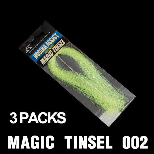 JK Glow UV Holographic Tinsel – Twisted Flashabou for Jig Hook Assist & Lure Making