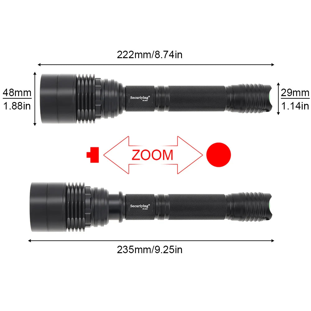 850nm Infrared Flashlight – 10W Zoomable IR Tactical Torch