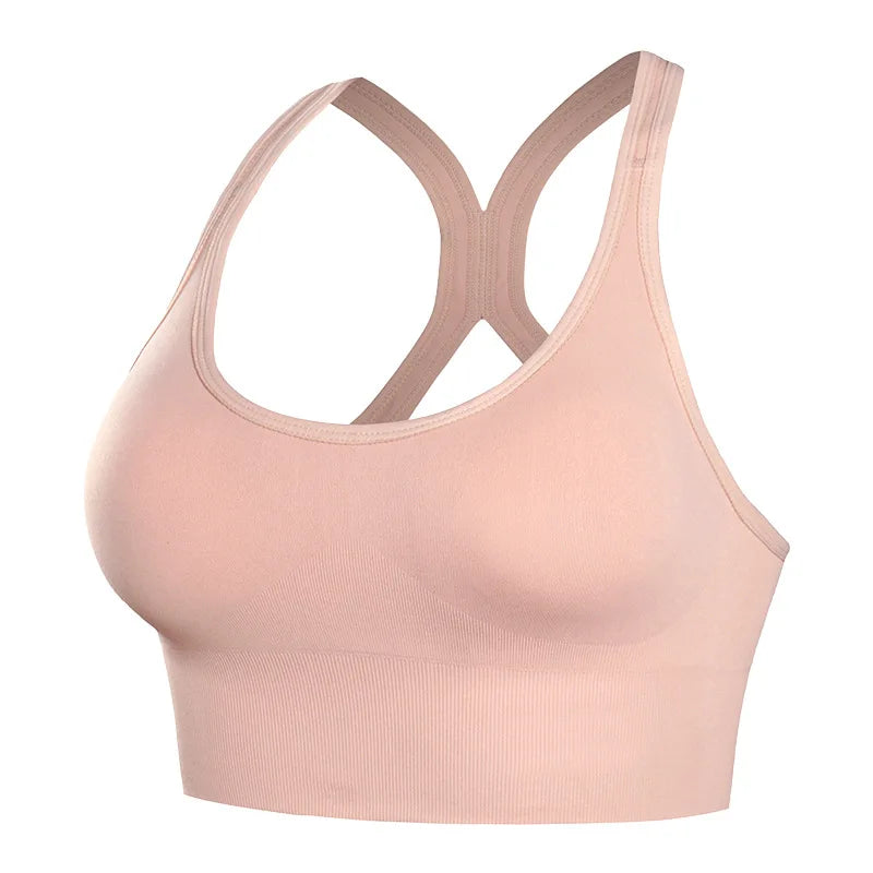 Quick Dry Padded Sports Bra – Seamless Push-Up for Women