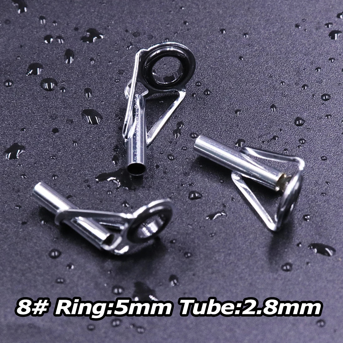 5PCS Stainless Steel Rod Tip Repair Kit with Ceramic Rings