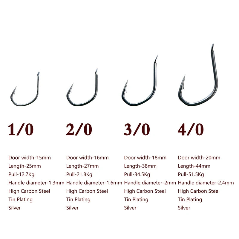 30PCS Jigging Hooks SJF39 – High Carbon Steel Saltwater Hooks for Slow Jigging & Sea Fishing