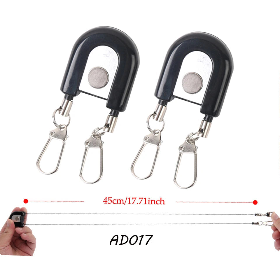 MAXIMUMCATCH Fly Fishing Zinger Retractor Badge Holder with Steel Cord and Magnetic Plate